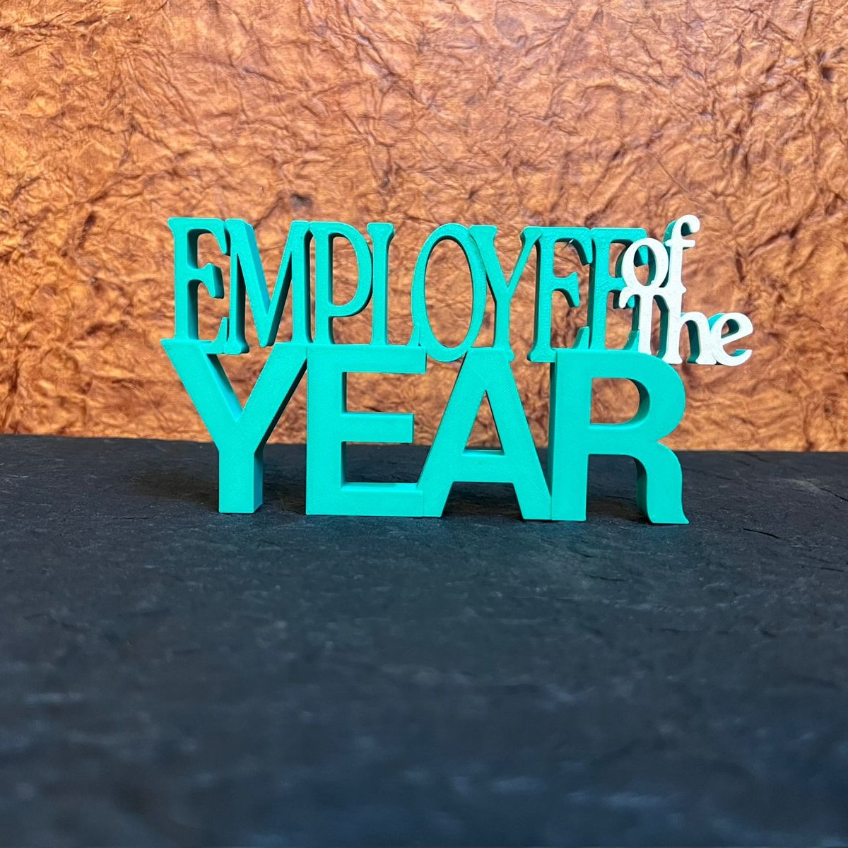 3D Printed “Employee of the Year” Desk Name Stand