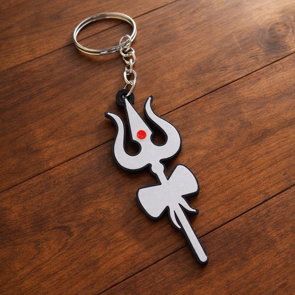 Shivan Soolam (Trishul) Keychain – Lord Shiva Symbol Keyring