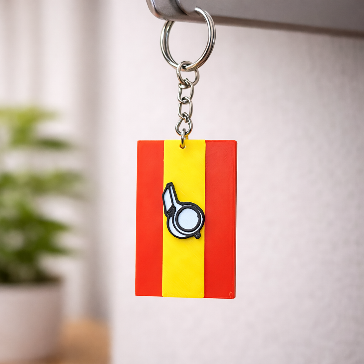 TVK Flag 3D Printed Keychain | Tamilaga Vettri Kazhagam Symbol Keychain