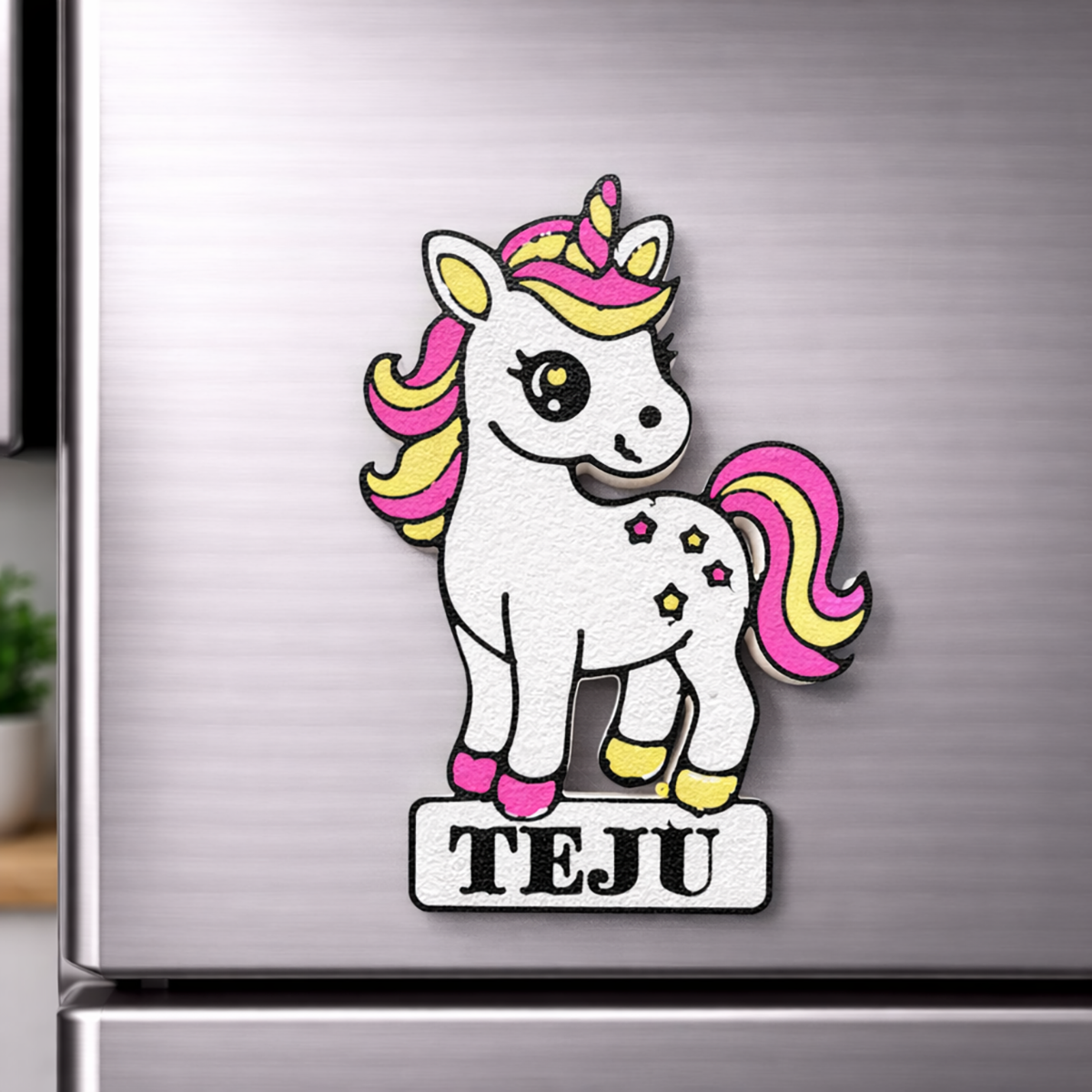 Personalized Unicorn Fridge Magnet with Name