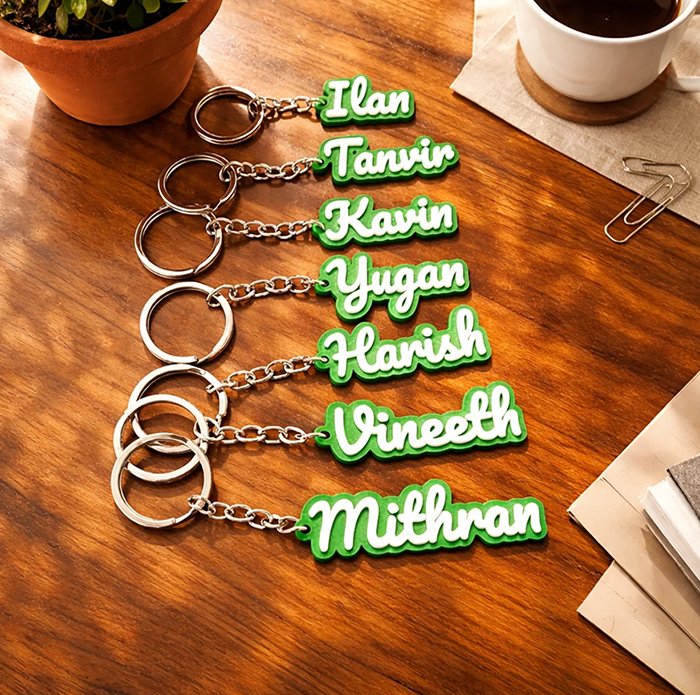 Pixora Krafts - Custom Name Keychains